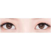 LensTown 247 With Me Brown (10p) — both eyes wearing the contact lenses