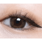 LensTown 247 With Me Brown (10p) — single-eye close-up showing the contact lens appearance