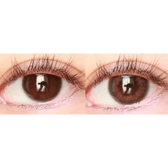 LensTown 247 With Me Brown (10p) — both eyes wearing the contact lenses