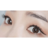 LensTown 247 With Me Brown (10p) — single-eye close-up showing the contact lens appearance