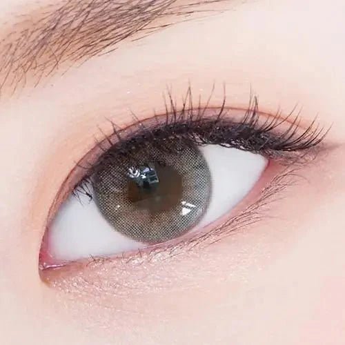 LensTown 247 With Me Gray (10p) — single-eye close-up showing the contact lens appearance