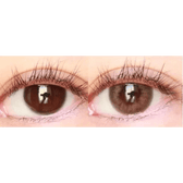 LensTown 247 With Me Olive (10p) — both eyes wearing the contact lenses