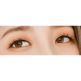 LensTown 247 With Me Olive (10p) — single-eye close-up showing the contact lens appearance