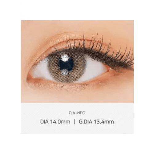 LensVery 3Brown Code1 colored contacts - on-eye close-up showing the color and design