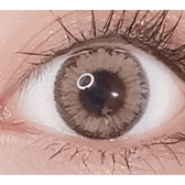 LensVery 3Brown Code2 colored contacts - on-eye close-up showing the color and design