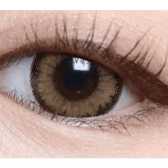 LensVery 3Brown Code2 colored contacts - on-eye close-up showing the color and design