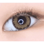 LensVery 3Brown Code2 colored contacts - on-eye close-up showing the color and design