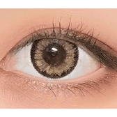 LensVery 3Brown Code2 colored contacts - on-eye close-up showing the color and design