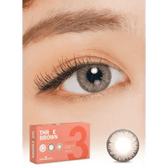 LensVery 3Brown colored contacts - on-eye and design reference collage