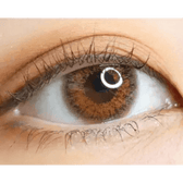 LensVery 3Brown Code3 colored contacts - on-eye close-up showing the color and design