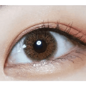 LensVery 3Brown Code3 colored contacts - on-eye close-up showing the color and design