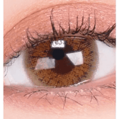 LensVery 3Brown Code3 colored contacts - on-eye close-up showing the color and design