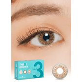 LensVery 3Brown colored contacts - on-eye and design reference collage