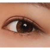 LensVery Add Brown — single-eye close-up showing the contact lens appearance