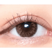 LensVery Add Brown — single-eye close-up showing the contact lens appearance