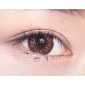 LensVery Add Brown — single-eye close-up showing the contact lens appearance