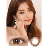 LensVery Add Brown — model portrait showing the contact lens look