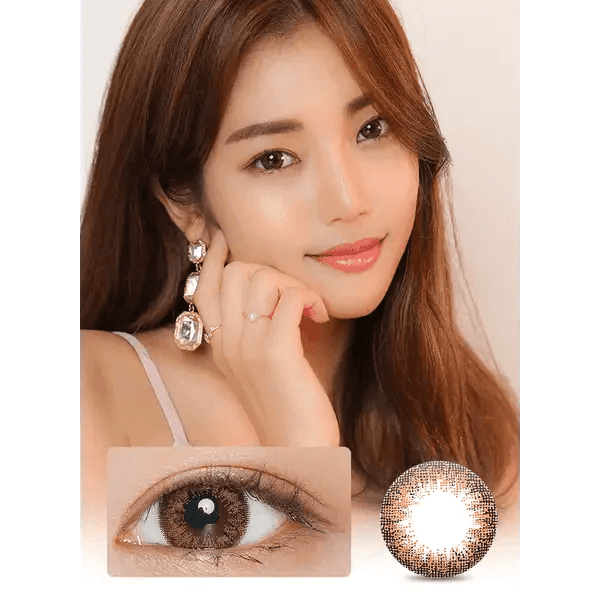 LensVery Add Brown colored contact lens, 13.6mm graphic diameter, Monthly wear