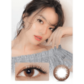 LensVery Add Choco — model portrait showing the contact lens look