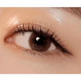 LensVery Add Choco — single-eye close-up showing the contact lens appearance