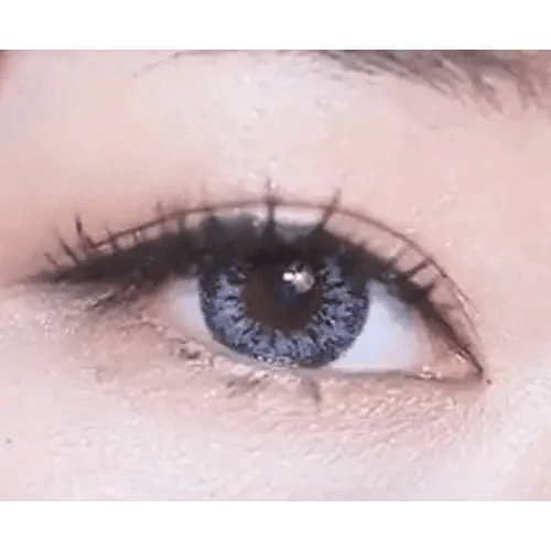 LensVery Add Gray — single-eye close-up showing the contact lens appearance