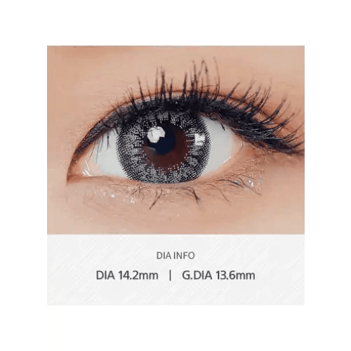 LensVery Add Gray — single-eye close-up showing the contact lens appearance