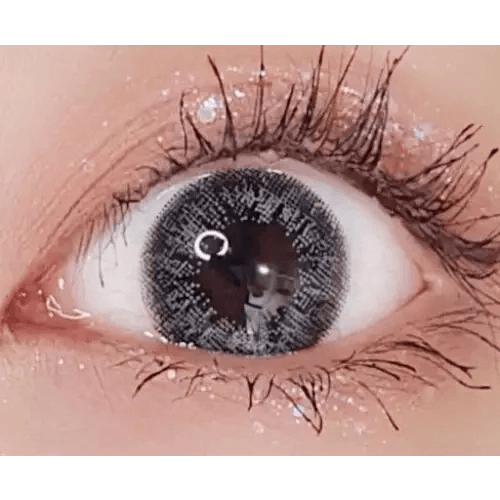 LensVery Add Gray — single-eye close-up showing the contact lens appearance