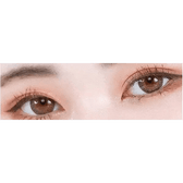LensTown Back to Basic Avenue Brown — both eyes wearing the contact lenses