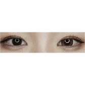 LensTown Back to Basic Avenue Brown — both eyes wearing the contact lenses