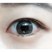 LensTown Back to Basic Avenue Deep Gray — single-eye close-up showing the contact lens appearance