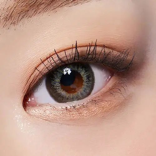 LensTown Back to Basic Avenue Deep Gray — single-eye close-up showing the contact lens appearance