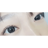 LensTown Back to Basic Avenue Deep Gray — both eyes wearing the contact lenses