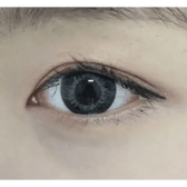 LensTown Back to Basic Avenue Deep Gray — single-eye close-up showing the contact lens appearance