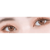 LensTown Back to Basic July Brown — both eyes wearing the contact lenses