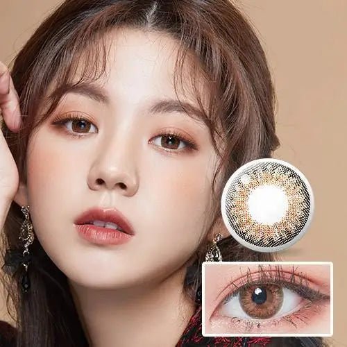 LensTown Back to Basic July Brown colored contact lens, 13.6mm graphic diameter, 3-6 Months wear