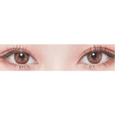 LensTown Back to Basic July Brown — both eyes wearing the contact lenses
