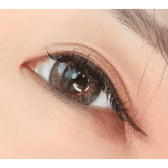 LensTown Back to Basic July Brown — single-eye close-up showing the contact lens appearance