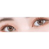 LensTown Back to Basic July Gray — both eyes wearing the contact lenses