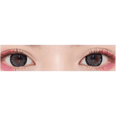 LensTown Back to Basic Macaron Gray — both eyes wearing the contact lenses