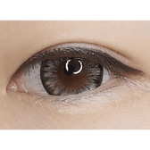 LensTown Back to Basic Macaron Gray — single-eye close-up showing the contact lens appearance