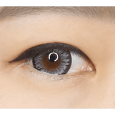 LensTown Back to Basic Macaron Gray — single-eye close-up showing the contact lens appearance