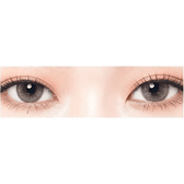 LensTown Back to Basic Street Ash Beige — both eyes wearing the contact lenses