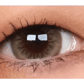 LensTown Back to Basic Street Ash Beige — single-eye close-up showing the contact lens appearance