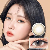 LensTown Back to Basic Street Ash Beige — model portrait showing the contact lens look