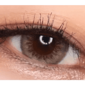 LensTown Back to Basic Street Ash Beige — single-eye close-up showing the contact lens appearance