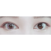 LensTown Back to Basic Street Ash Pink — both eyes wearing the contact lenses