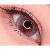 LensTown Back to Basic Street Ash Pink — single-eye close-up showing the contact lens appearance