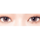 LensTown Back to Basic Street Ash Pink — both eyes wearing the contact lenses