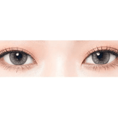 LensTown Back to Basic Street Ocean Gray — both eyes wearing the contact lenses