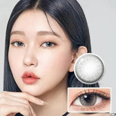 LensTown Back to Basic Street Ocean Gray — model portrait showing the contact lens look